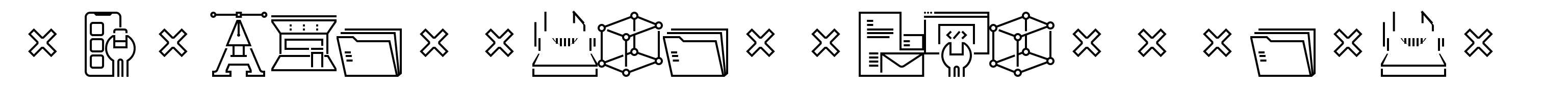 Square Line Icons Design Design